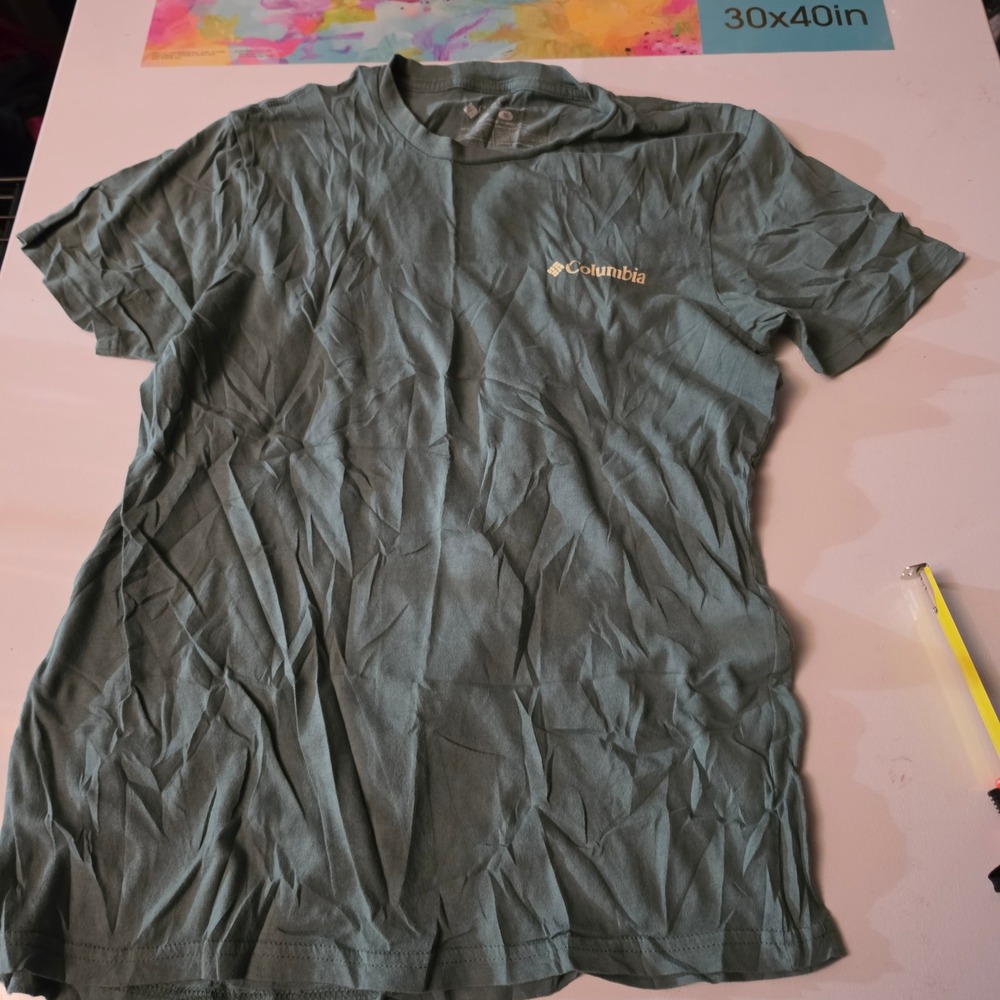 Columbia Mens Green Graphic T-Shirt Always Outside Adventure Van Size M